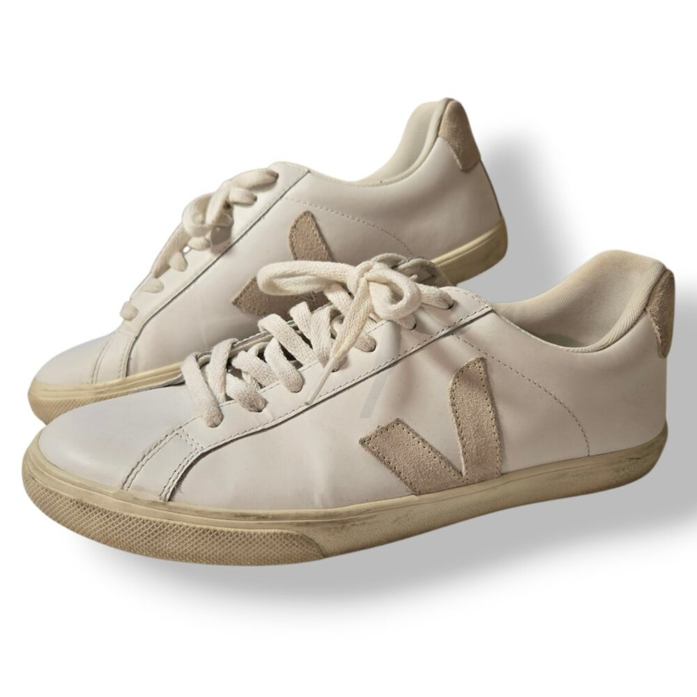 Veja Esplar Sneakers Shoes womens Size US 10 EU41 White Leather Camel Suede